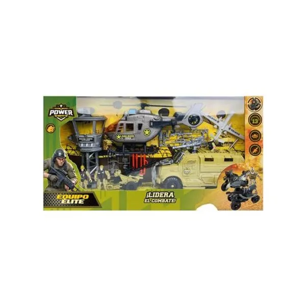 Set militar con vehiculos 10 piezas en caja 72x37x13 cm