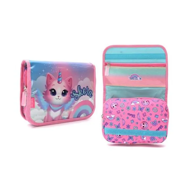 Cartuchera desplegable uni-rain caticornio 23x16 cm Skora