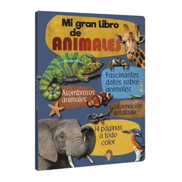 Gran libro de animales tapa dura/24x33 cm/14 páginas
