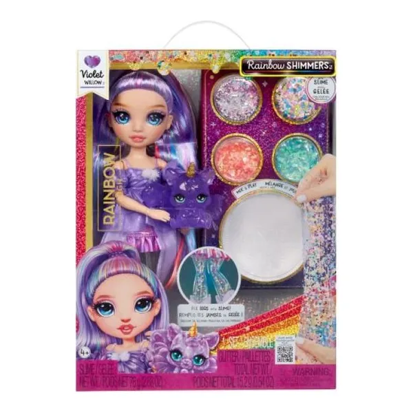 Rainbow high muñeca fashion doll shimmers con slime violet 30 cm