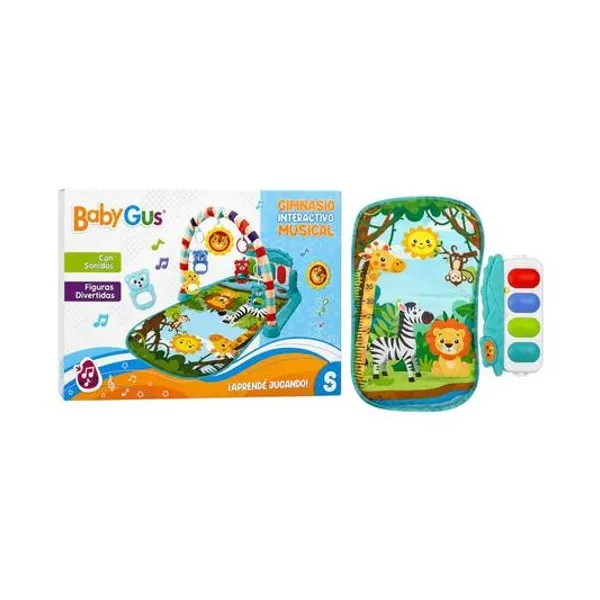 Gimnasio interactivo musical zoologico 71x46x40 cm en caja babygus