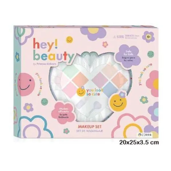 Hey beauty - corazón grande facetado en caja 20 x25 cm