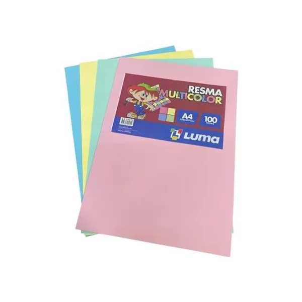 Resma oficio multicolor 70 g/m2 100 hojas luma