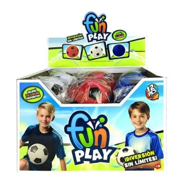 Pelotas soft fútbol 6 pulgadas fun play 12 pzas/display 40 x25 x26 cm