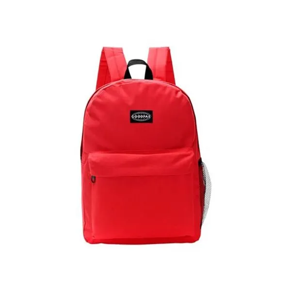 Mochila 17" espalda lisa rojo goodpak