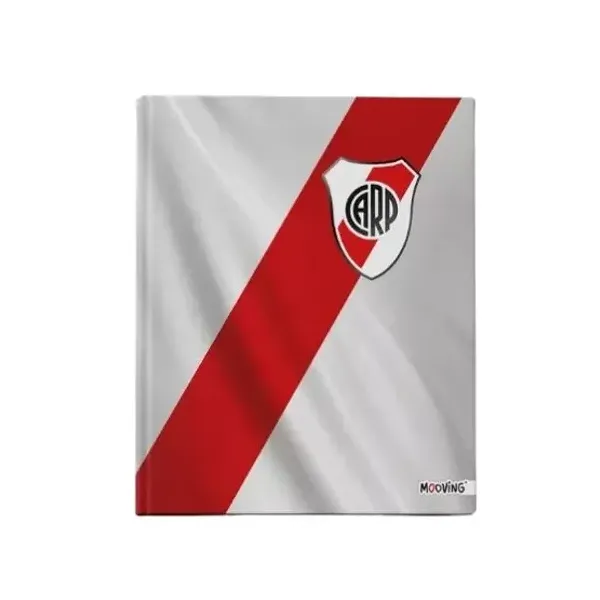Cuaderno tapa dura 19,5x24 Mooving River Plate 48 hjs.raya