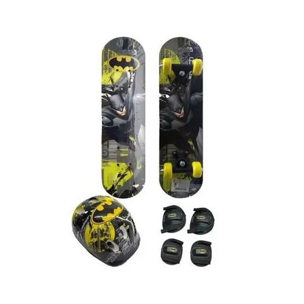 Skate con set de proteccion 5pzs batman 79x20 cm