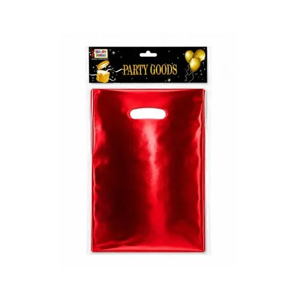 Bolsa plástica riñon roja 17x25 cm x10