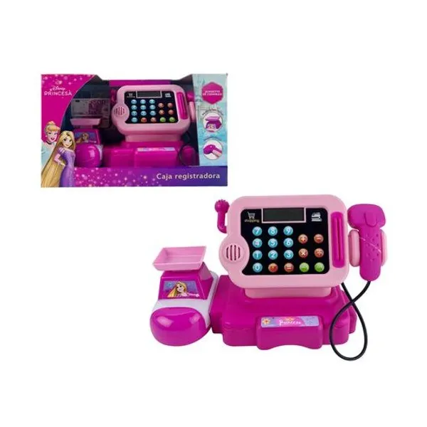 Caja registradora princesas con luz y sonido en caja 33x20x16 cm