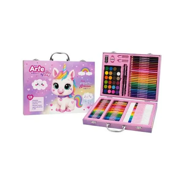 Set de Arte unicornio 128 piezas en valija 35x25x5 cm Tiny