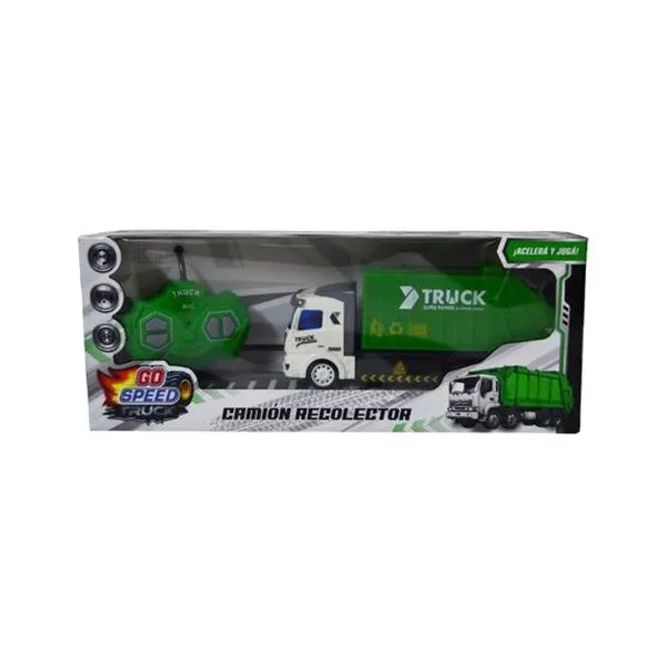 Camión recolector a radio control en caja 35x8x14 cm