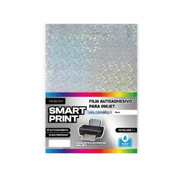 Film autoadhesivo para inkjet rexon holografico stars a4 x10 hjs.