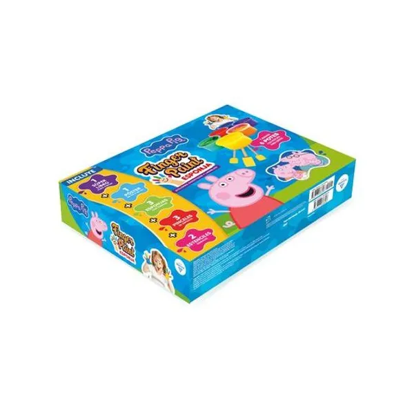 Libro para pintar finger paint con pinturas Peppa Pig en caja 28x22x5 cm