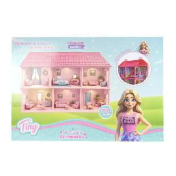 Muñeca Tiny y su casa con accesorios 6 habitaciones 50 cm