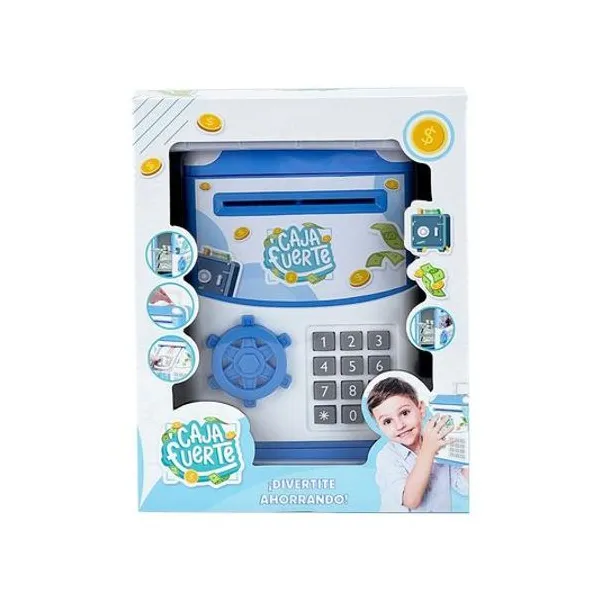 Caja fuerte con luz y sonido a pilas caja 18x23x11 54526