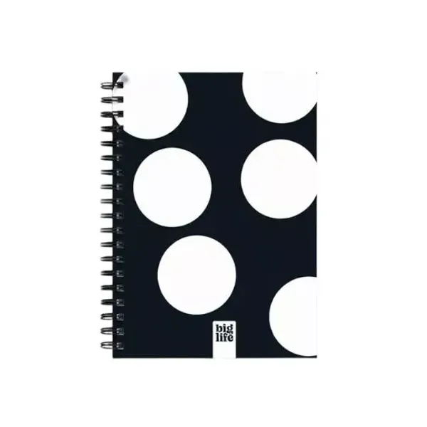 Cuaderno espiral a5 big life lunares t/dura 72 hjs.raya