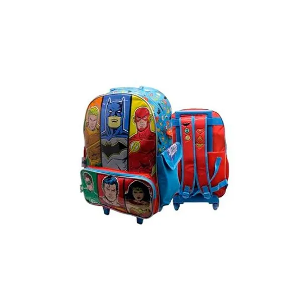 Mochila 18" con carro liga de la justicia Cresko