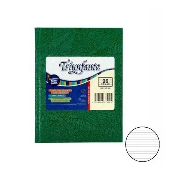 Cuaderno 16x21 rayado 96h t/d araña Triunfante