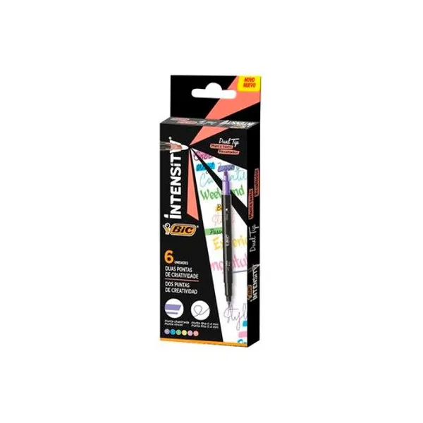 Resaltador doble punta 0.4/chata caja x6 BIC 503829/930