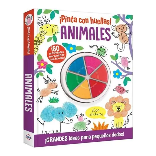 Animales - pinta con huellas 22 16 cm