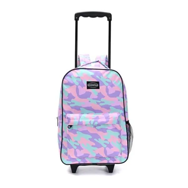 Mochila 17" con carro camuflado pastel goodpak