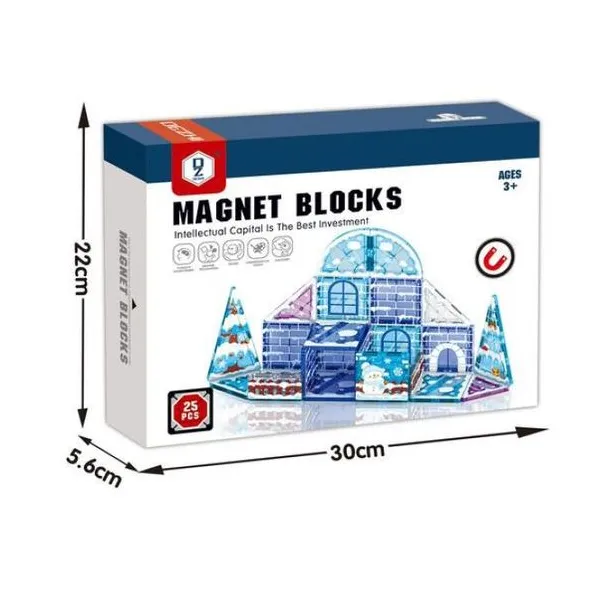 Bloques magnéticos “nieve”. 25 piezas