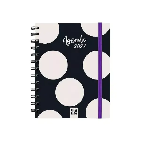 Agenda big life generica n.° 8 semanal espiral lunares 2027