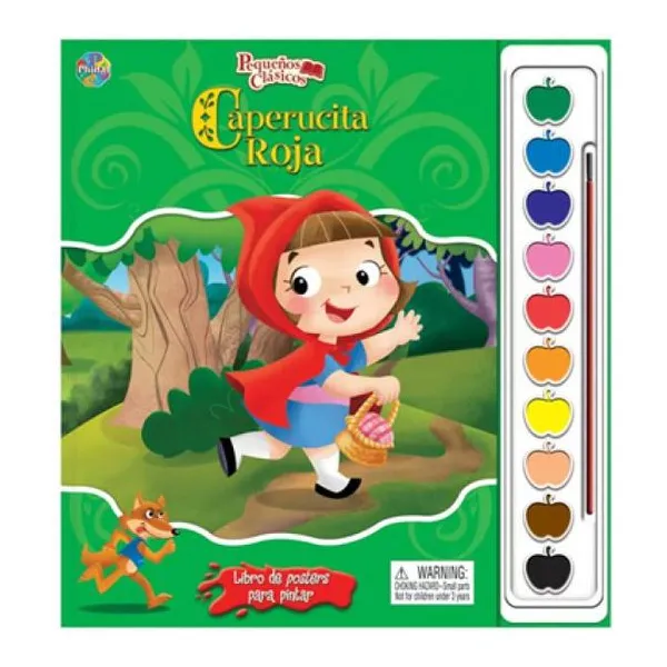 Libro de posters para pintar caperucita roja 30 27 cm