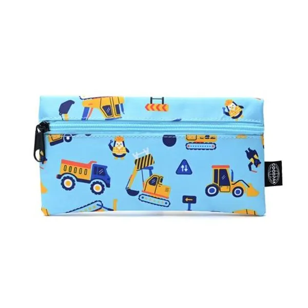 Cartuchera 1 cierre plana tractores 22x11.5 cm goodpak