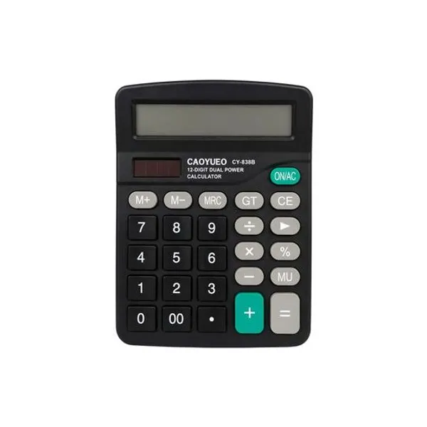 Calculadora 12 digitos 14.5x18 cm en caja caoyueo