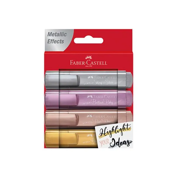 Resaltador Faber-Castell t-46 metallic bl.x 4 unid.