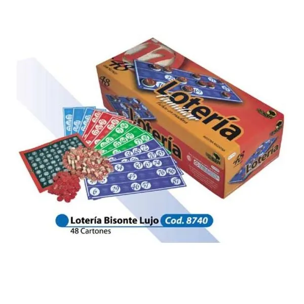 Loteria bisonte familiar de lujo 48 cartones