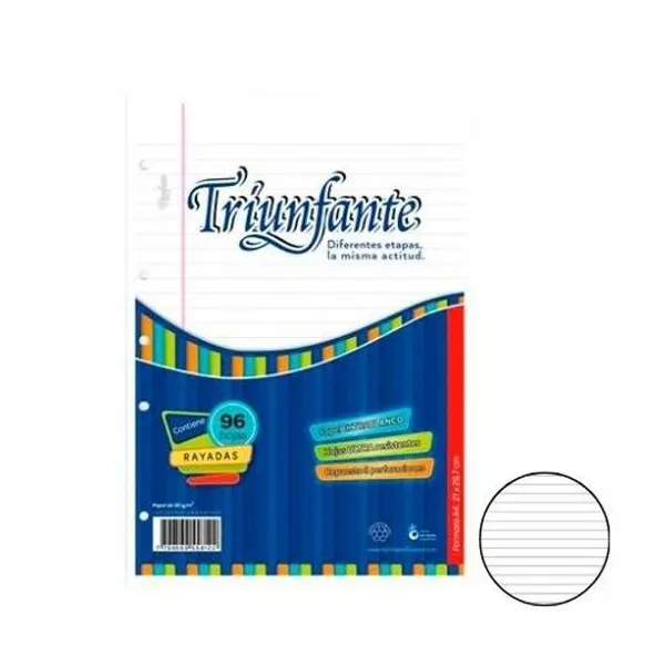 Repuesto a4 rayado 96h Triunfante