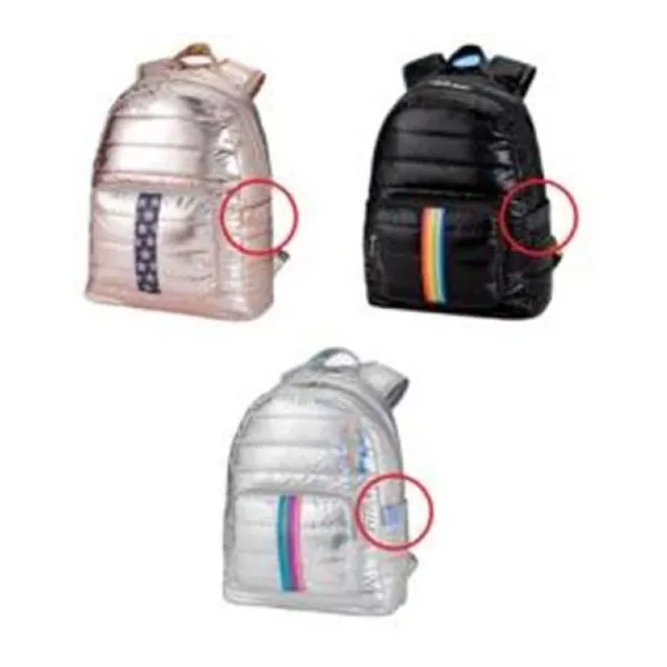 Mochila rose gold - black - iridescent 37 27 cm