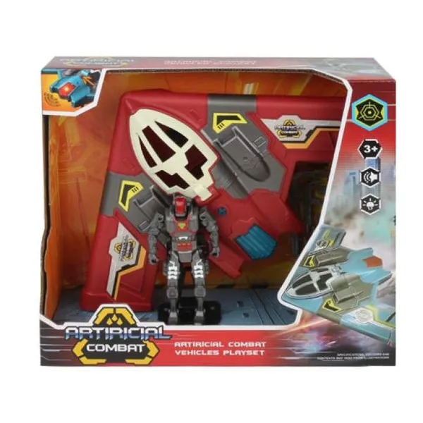 Artificial combat nave con personaje luz y son.