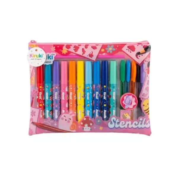 Set de actividades kiruki stencils butterflies