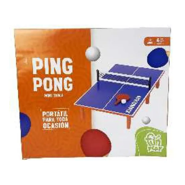 Juego ping pong de mesa
