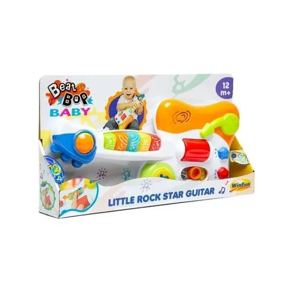 Guitarra interactiva mini rock stars caja 40x21 cm