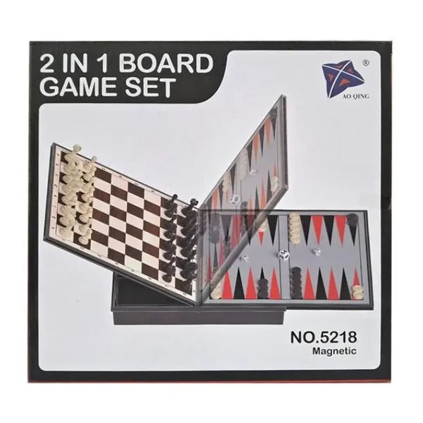 Backgamon/ajedrez magnetico 26x27 cm
