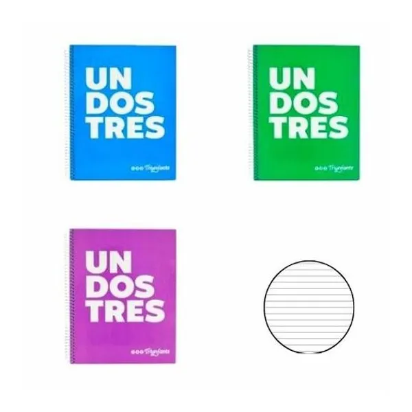 Cuaderno 21x27 rayado t/d con e 123 letras 100h