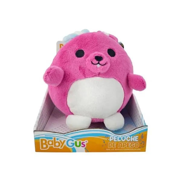 Peluche de apego conejo con luz y sonido a pila en caja 19x19x18 cm modelos surtidos