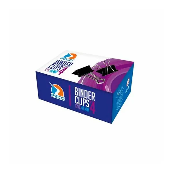 Aprieta papeles bc negro n.° 4 41 mm caja x12 Ezco