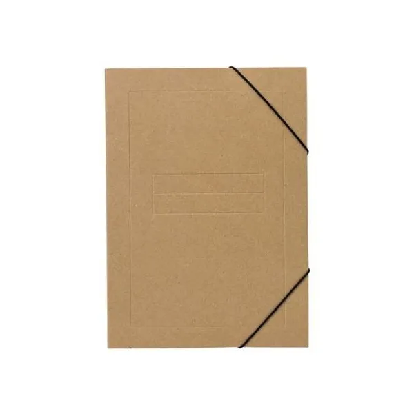 Carpeta a4 3 solapas con elastico kraft osi-pel