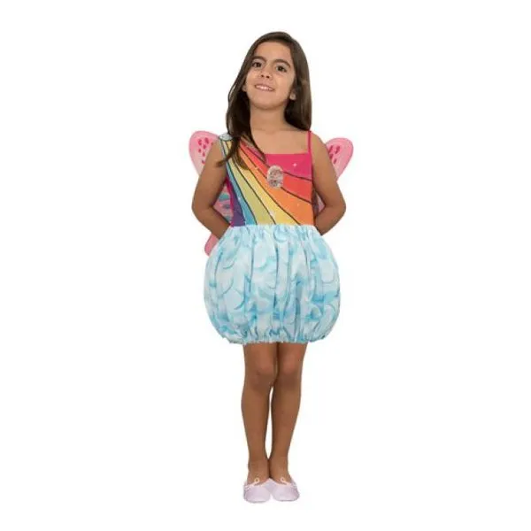 Disfraz Barbie mariposa baloon con luz talle 0