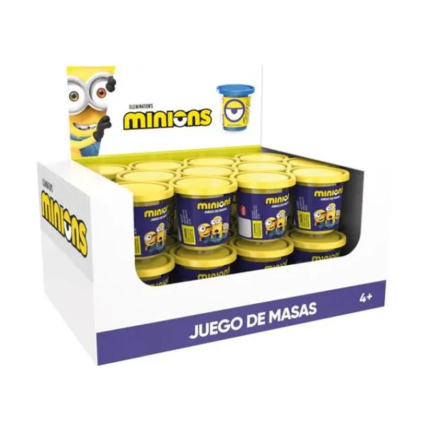 Pote individual minions con caja exhibidora