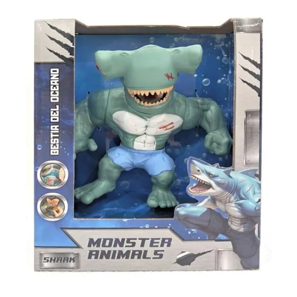 Tiburon monster animals articulado 16 8 19 cm