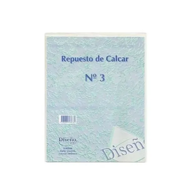 Repuesto esc.diseño tamaño carta calcar vegetal x8 hs