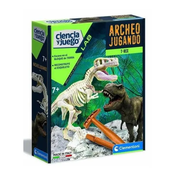 Juego de ingenio clementoni para excavar hueso de t rex fluor