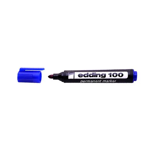 Marcador Edding e 100 perm.para red.azul
