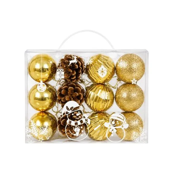 Set de adornos 5 cm x12 en caja colores surtidos